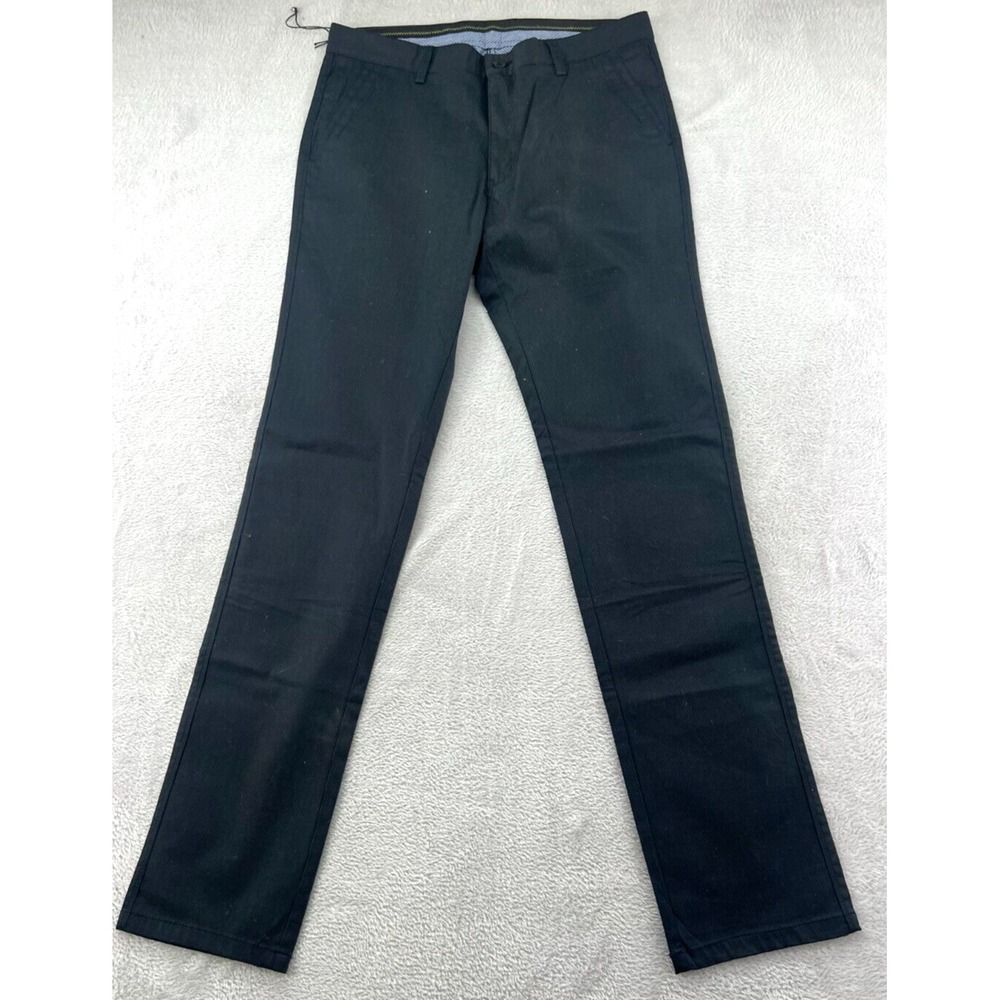 Brioni Pants Mens 34x34 Vague Jeans Black Ribbed WOSOT094-0721